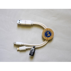 Ekologický USB nabíjací kábel z pšeničnej slamy