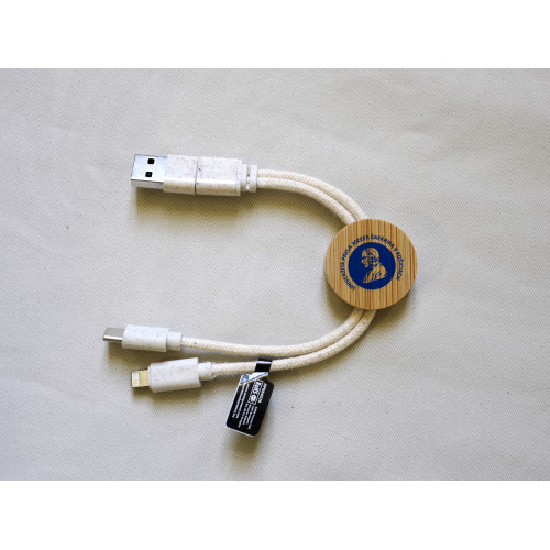 Ekologický USB nabíjací kábel z pšeničnej slamy