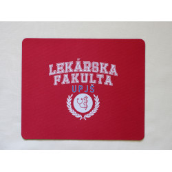 Podložka pod myš s grafikou Lekárskej fakulty - červená