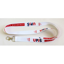 Šnúrka na krk s grafikou Lekárskej fakulty - červená