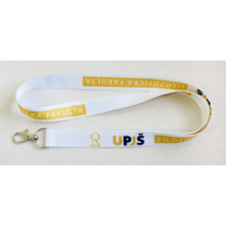 Šnúrka na krk s grafikou Filozofickej fakulty - žltá