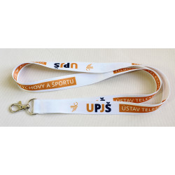 Šnúrka  na krk s grafikou ÚTVŠ- okrová