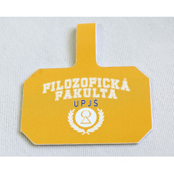 Kartička s grafikou Filozofickej fakulty - žltá