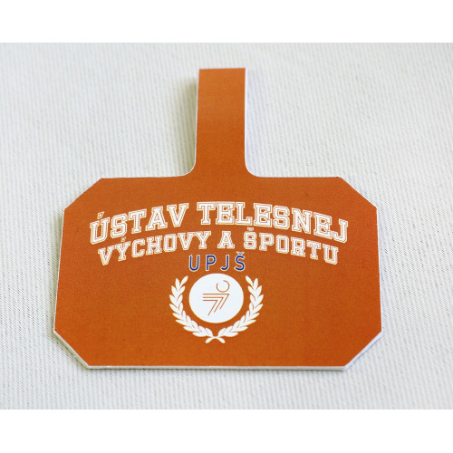 Kartička s grafikou ÚTVŠ - okrová
