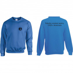 Mikina modrá unisex s názvom fakulty (Fakulta verejnej správy) a logom UPJŠ