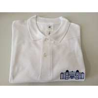 Unisex polokošeľa s logom Rektorátu UPJŠ biela