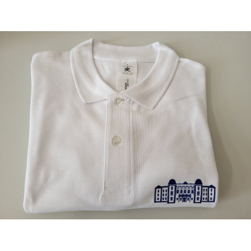 Unisex polokošeľa s logom Rektorátu UPJŠ biela