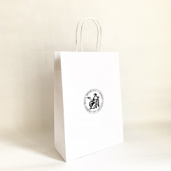 Taška papierová biela s logom  Lekárskej fakulty