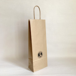 Taška na fľašu, papierová, s potlačou budovy rektorátu