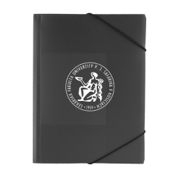 Obal plastový s gumičkami a logom Lekárskej fakulty